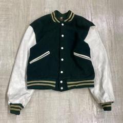 60s-70s BUTWIN スタジャン　ブルゾン　M グリーン 60s-70s BUTWIN スタジャン ブルゾン M グリーン