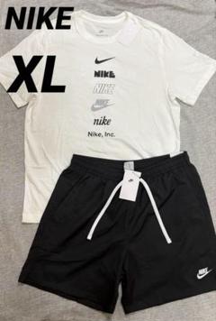 XL ☆新品☆ ナイキマルチロゴTシャツ 水陸両用ウーブンハーフパンツ　上下