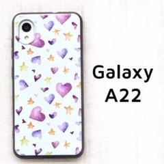 Galaxy A22 5G 星とハート カバー