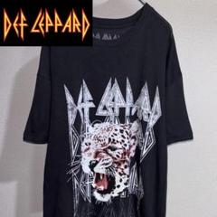 Def Leppard グラフィックTシャツ ブラック 黒 デフレパード バンTのサムネイル