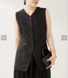 【新品未使用】Plage シアーリブ ベスト 黒 SHEER RIB ベスト（ベスト）｜Plage（プラージュ）の通販