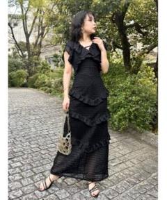 【新品】LILY BROWN リリーブラウン　ジレ＆ストレッチレースワンピース LILY BROWN（リリーブラウン）の「ジレ＆ストレッチレース