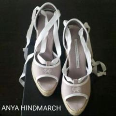 ANYA HINDMARCH エスパドリーユサンダル23.0㎝　ヒール高さ13㎝