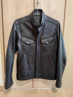 【牛革】MEN’S BIGI レザー ライダースジャケット 黒 M カモフラ迷彩 2025年最新】MEN'S BIGI メンズ レザージャケット・ライダースの