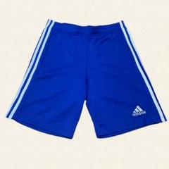 adidas アディダス 3本ライン ハーフパンツ ブルー L サッカー
