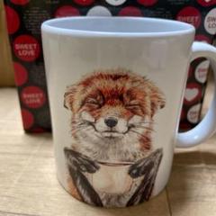 新品未使用　犬　イヌ　イラスト マグカップ 陶器　プレゼント　贈り物　可愛い♪