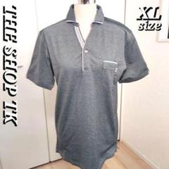 ✨美品 XLサイズ グレー ポロシャツ ストライプ