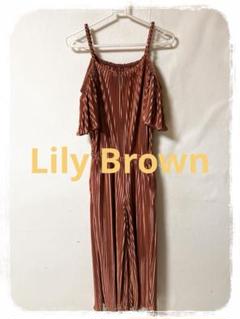 ☘️T18280☘️Lily Brown リリーブラウン プリーツロンパース F