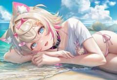 ミッドナイトブルー　 ホロライブ　スリーブ　プレイマット　こぼかなえる ミッドナイトブルー ホロライブ スリーブ プレイマット フブキ