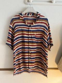 80s 90s emporio armani マルチボーダー　開襟シャツ
