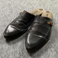 【美品】アルフレッドバニスター　ベルト付メンズミュール　本革レザー　26cm相当 2025年最新】alfredoBANNISTER メンズ サンダルの人気アイテム