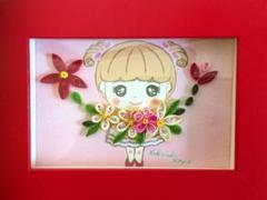 芸術の秋!セール ペーパークイリングとイラストのコラボ「ありがとう〜花束〜」
