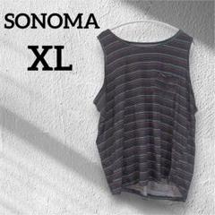 【ソノマ/SONOMA】良品✨️(XL)ストライプ タンクトップ コットン100%