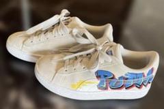 プーマ/キッズスニーカー/19センチ/白/ホワイト/紐ぐつ/PUMA/春夏