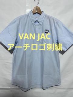 VAN 半袖ボタンダウンプルオーバー半袖　ポケット付きシャツ LL アーチロゴ