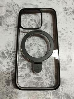 iPhone 15 Pro ケース リング　スタイリッシュ　ブラック　黒