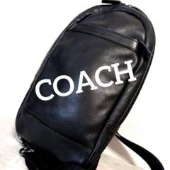 ef15 COACH レザー ショルダーバッグ 黒