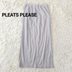 【美品！】PLEATS PLEASE プリーツサロペット グレー 極美品✨PLEATS PLEASE フレア マキシ丈 ライトグレー プリーツ
