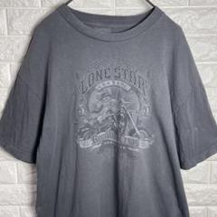 メキシコ製/バイカースカル・プリントTシャツ/メンズ /グレー/XL/古着