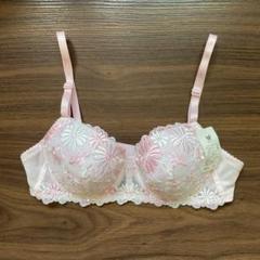 新品未使用品　Wacoal 花柄刺繍スリップ ホワイト・水色　サイズ80 Wacoal - 新品未使用品 Wacoal 花柄刺繍スリップ ホワイト・水色
