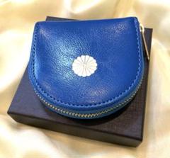 皇居　がま口財布　ライトブルー　新品 匿名配送】新品 皇居 限定 がま口 二つ折り 財布 ライトブルー
