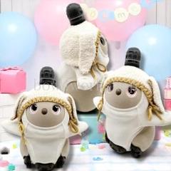 ラボット LOVOT ラボットのアクセサリーハンドメイド　うさ耳モコモコ帽子