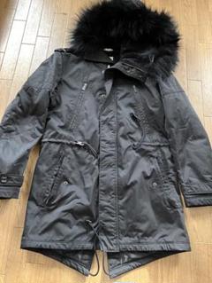 黒いファーコート ボタン付きmamanomama Cynthia Rowley 黒ファー風コート