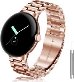 ☆コンパチブル Google Pixel Watch ベルト ローズゴール
