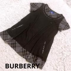 BURBERRY BLUE LABEL 半袖　チェニック BURBERRY BLUE LABEL ロゴ入り半袖チュニック、size 38 - メルカリ
