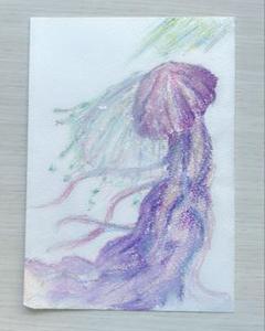 クレヨン画 原画 [花嫁クラゲ]