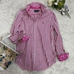 美品✨POLO RALPH LOUREN ストライプシャツ 花柄 ピンク 4