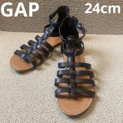❣️24cmGAPギャップ黒ストラップグラディエーターサンダル夏コーデ