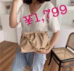 【新品】インポート レディース チェーンバック♡ギャザーのサムネイル