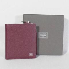 未使用 PORTER ポーター 二つ折り財布 ボルドー レザー 新品未使用】ポーター エイブル 二つ折り財布 ボルドー 赤 レザー