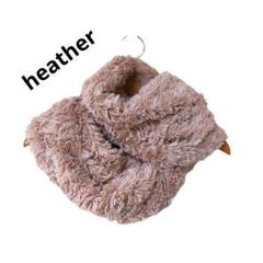 heather ファー　マフラー　ピンク