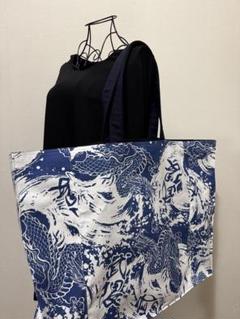 王鵬 大嶽部屋 相撲 浴衣 反物 和柄 粗布 マチ付きビッグトート