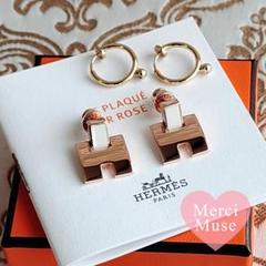 ❤お得なお品❤アイリーンピアス レッドxSV金具 エルメス