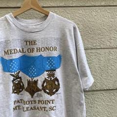 90s USA製 ライトグレー ミリタリープリントTシャツ XL vintage