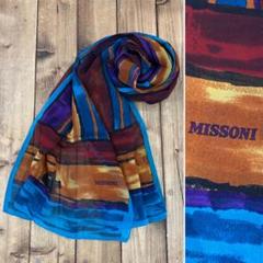 美品⭐︎MISSONI ミッソーニ　ストール　大判ストール MISSONI ミッソーニ ストール スカーフ 大判 コットン100
