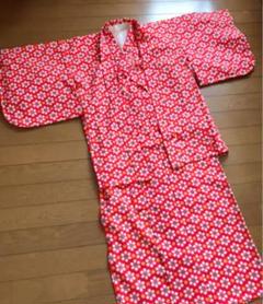 子供着物 アンサンブル 可愛い丸花柄❗️6歳から8歳 再値下げ
