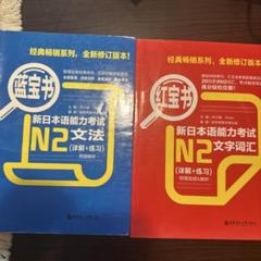 新日本語能力試験N2文字語彙 红宝书 蓝宝书 中国語版2册セット