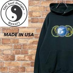 T＆C Surf Designs　パーカー　スウェット　ビッグプリント　黒　M