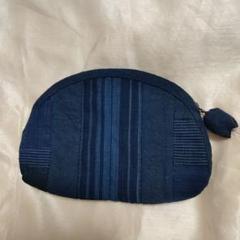 松阪もめん（藍染め）ハンドメイド　パッチワークのポーチ