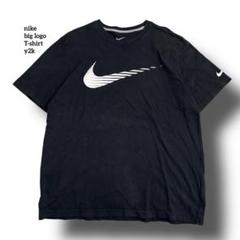 nikeナイキビッグロゴTシャツy2kブラック鬼フェードスウォッシュメンズXL