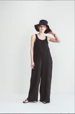 新品　フォグリネンワーク　weeksdays リネン　サロペット　黒　完売品 リネンサロペット Mari／fog linen work（フォグリネンワーク