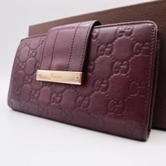 低価格 長財布 グッチ GUCCI 【新品同様】A1 赤 派手 目立つ ゴールド ...