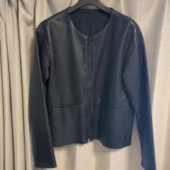 UNUSED/アンユーズド/ノーカラーレザージャケット/size1/黒/牛革 UNUSED/アンユーズド】よりノーカラーレザージャケットをお