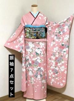 H*1様 振-36 成人振袖 7点フルセット 淡いピンク 桜づくし 豪華袋帯 古 H*1様 振-36 成人振袖 7点フルセット 淡いピンク 桜づくし 豪華