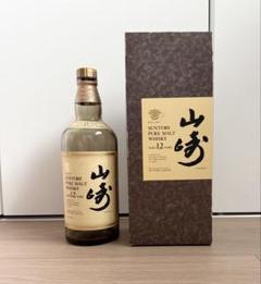 山崎 12年 ピュアモルトウイスキー 750ml 空瓶 箱付き【お値下げ