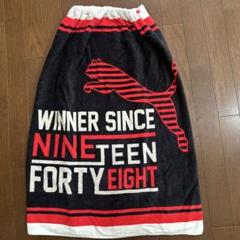 PUMA ラップタオル 80cm プールタオル　ビーチタオル　黒／赤のサムネイル